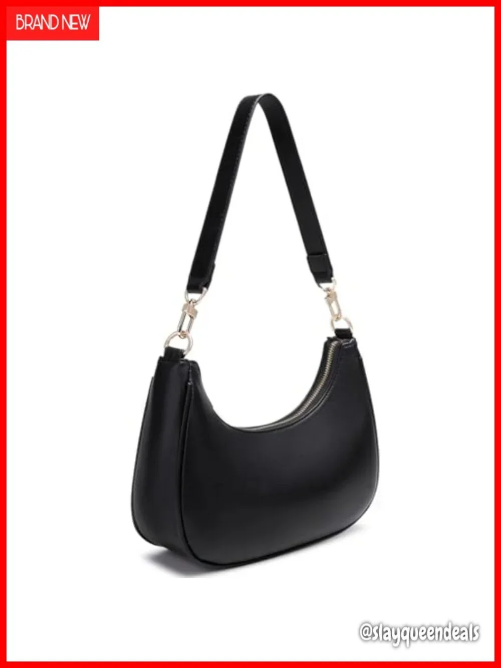 Women's PU Leather Hobo Shoulder Bag Lightweight Underarm Purse with Zipper